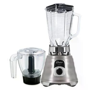 Imagem de Kit Liquidificador e Base Processadora New Osterizer Aço Escovado 1,25L Oster