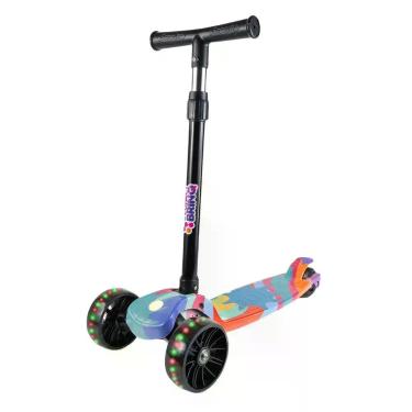 Imagem de Patinete Infantil 3 Rodas Dobrável Com Led Conect Brinq Bv0011 Brinque