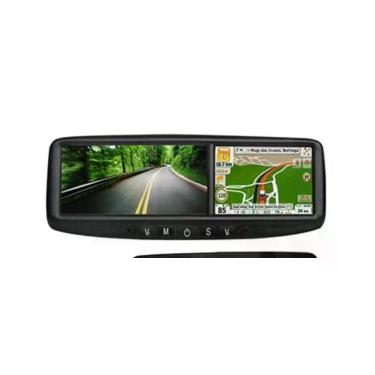 Imagem de Espelho Retrovisor com Monitor para Carro OM43GPS-C 4,3 Polegadas com GPS Bluetooth e Câmera de Ré Orbe do Brasil