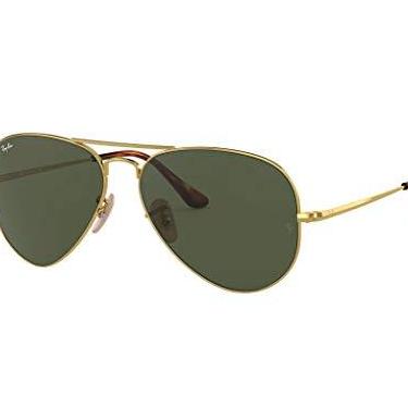 Imagem de Óculos de Sol Ray-Ban Oval 0RB3547 001/31 Tam 54 / Ouro - Lentes Verde