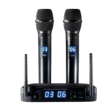Imagem de MICROFONE SEM FIO DIGITAL MULTIFREQUÊNCIA LS916 PRETO - LESON