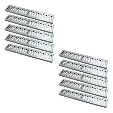 Imagem de Kit Ralo Grelha Linear 7007X10GDA Captação Águas Pluviais Carga 500KG Alumínio Fundido Polido GDA Industria