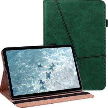 Imagem de ALILANG Capa para Samsung Galaxy Tab A9 Plus 28 cm 2023 (SM-X210/X216/X218) com suporte para caneta, capa de couro PU para tablet Samsung Tab A9 Plus 2023 - verde