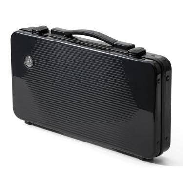 Imagem de SLOWPLAY Godel Poker Chip Case | Estojo de transporte de alta qualidade, proteção total para fichas de pôquer, capa de policarbonato alemão, super portátil e resistente (capacidade de 300 peças, para