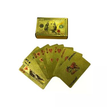 Imagem de Baralho de Cartas Baralho Dourado Impermeável 54 Cartas Impermeável Dourado