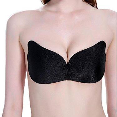 Imagem de Sutiã sem alças adesivo para elevação de seios em forma de asa, sutiã de silicone invisível, push up, frente única, pastéis em forma de asa