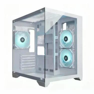Imagem de Gabinete Gamer Duex DXJ270-2, Mid Tower, M-ATX, Lateral e frontal em Vidro Temperado, Sem Fans, Branco - DXJ270-2WH
