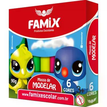 Imagem de Massa para Modelar 06 Cores 90G - Famix