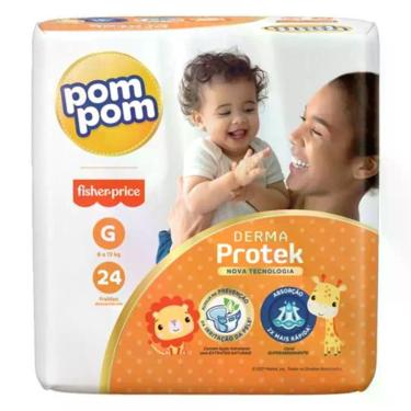 Imagem de Fralda Pompom Derma Protek Tam G - 24 fraldas - OFERTA