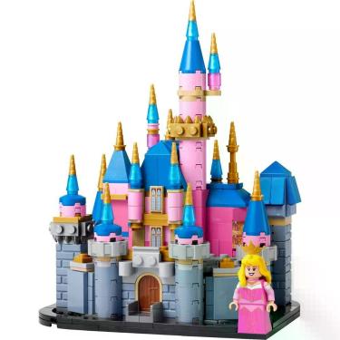 Imagem de Brinquedo de Construção Mini Castelo da Bela Adormecida 40720 528 Peças Rosa Lego