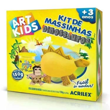 Imagem de Kit Massinha De Modelar Art Kids Dinossauro 150g 40051 - Acrilex