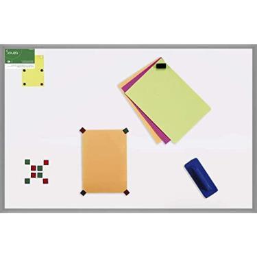 Imagem de Souza & Cia Quadro Branco Luxo Magnético, Moldura em Alumínio Pop, Escrita a Seco, Modelo 1093, Ideal para Escritórios, Escolas e Uso Profissional