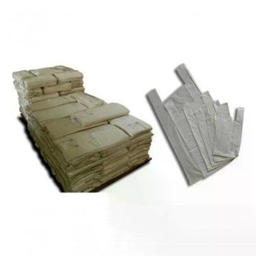 Imagem de Sacola Plástica 30x40 5KG para Embalagens Diversas com Material Reciclado Recuperado Branca Higipack