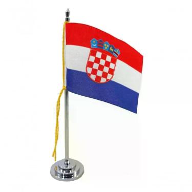 Imagem de Mini Bandeira De Mesa Croácia 15 Cm Poliéster