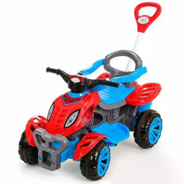 Imagem de Quadriciclo Infantil Spider Menino Colorido 4 Rodas Passeio Pedal Plás
