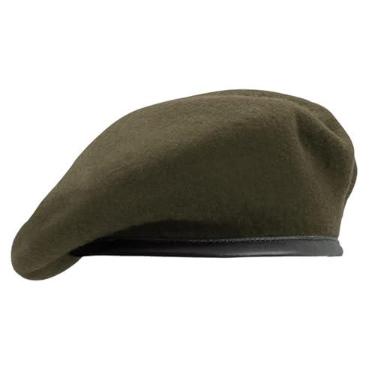 Imagem de MAYMII·HOME Boinas Militares Britânicas de Lã para Mulheres e Homens, Verde Exército/Preto/Vermelho Boina do Exército, Verde militar, Tamanho Único