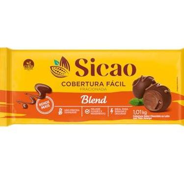 Imagem de Cobertura Barra Fracionada Chocolate Blend Dia a Dia 1,01kg - Sicao