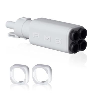 Imagem de Adaptador PTFE 4 em 1, combo de cubo de filamento de 5 vias compatível com o sistema Bambu Lab A1/A1 Mini AMS Lite, acessórios de impressão multicolorida, conectores de tubulação AMS, peças de