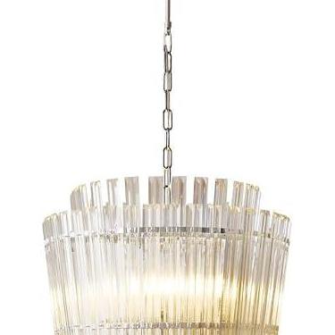 Imagem de Lustre moderno de tambor de 15,7" para sala de jantar, luminária pendente de vidro com 5 luzes, luminária nórdica grande de teto para quarto, sala de jantar, cozinha, ilha, banheiro, hall de