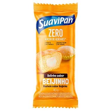 Imagem de Suavipan Bolinho Zero Açúcar Beijinho com Recheio Sabor Beijinho Caixa com 12 unidades de 49g