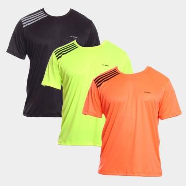 Imagem de Kit 3 Camisetas Dry Slim Fit Academia - OX SILVER, Sortido, GG