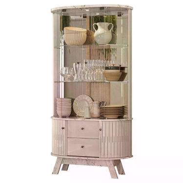 Imagem de Cristaleira Moss Calacata Off White - Madetec