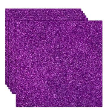 Imagem de Papel cartolina Glitter Rramorrra roxo 12x12 350gsm 15 folhas - rramor