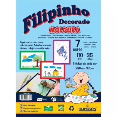 Imagem de Bloco para Educacao Artistica Moldura 7 Cores A4 120G 35F - Usa Folien