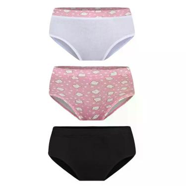 Imagem de Calcinha Lobinha Infantil Estampada 18110-089 C/3, Sortido 0905, G
