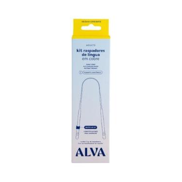 Imagem de Alva Kit Raspador de Língua de Cobre + Identificador de Raspador