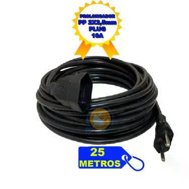 Imagem de Prolongador Extensão Elétrica 25 Metros 10a Cabo Pp2x2,5mm Bivolt - Ma