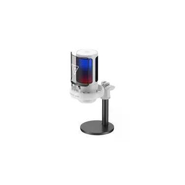 Imagem de Microfone Gamer Force One Hero, RGB, Botão De Mute, USB, Cardicóide ou Unidirecional, Branco - FR.MC.HE.01