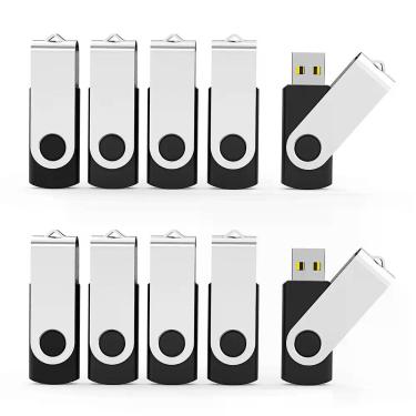 Imagem de Flash Drives Aiibe 32GB USB 2.0, pacote com 20 unidades, pretas