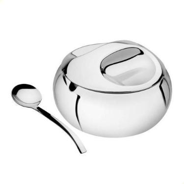 Imagem de Açucareiro Farinheiro Tramontina em Aço Inox Alto Brilho 320ml com Col