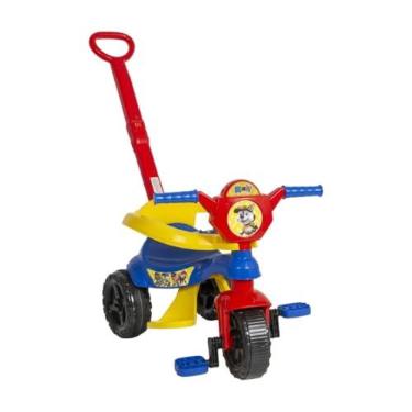 Imagem de Kendy Triciclo Infantil Kemotoca Baby Dog Azul com Haste
