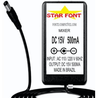 Imagem de Fonte DC 15V para Amplificador e Interface de Áudio Mixer Vestax - Sta