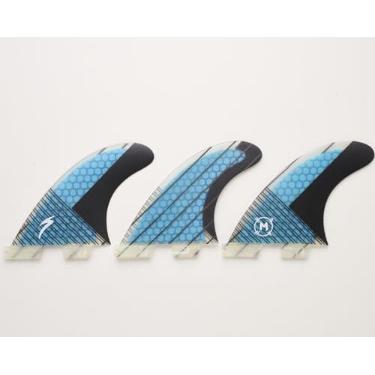 Imagem de Quilha de surf Super Fins média carbono - encaixe FCS2 - Azul
