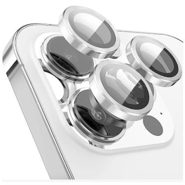 Imagem de Kit Película Lente Câmera Lisa Ou Brilho Diamante Compatível Com iphon