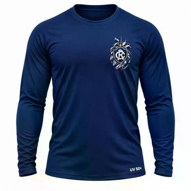 Imagem de Camisa Uv +50 Remo Torcedor Coração cor:Azul MarinhoTamanho:M - Genéri