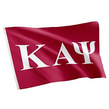 Imagem de Bandeira de fraternidade Kappa Alpha Psi Letter Bandeira grega grande 1,82 m x 1,83 m Decoração de placa Nude