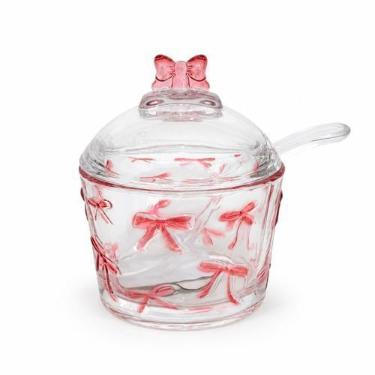 Imagem de Açucareiro Belle em cristal 230ml D8,7xA18,6cm rosa - GNJ HOME DECOR