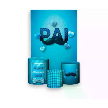 Imagem de Painel De Festa Vertical 1,50 x 2,20 + Trio De Capas Cilindro - Dia do