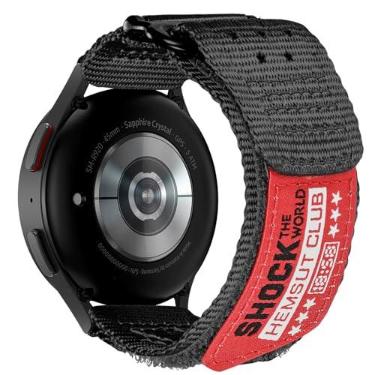 Imagem de FIILIIX Pulseira esportiva de nylon resistente compatível com Samsung Galaxy 45/44/40 mm Watch6/5/5 Pro/4/, 46/42 mm Watch 4 Classic/ 45 mm Watch 3, 20 mm/Middle 6.6"-8.4", Nylon, Sem Pedra Preciosa