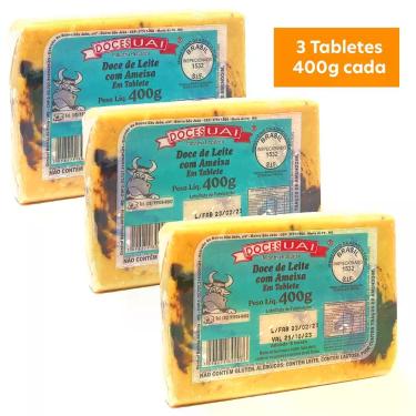 Imagem de Kit com 3 Doces de Leite com Ameixa Mineiro - Doces Uai 400g