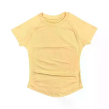 Imagem de Camiseta Esportiva Feminina Respirável E Elástica Com Gola Redonda E M