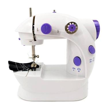 Imagem de Mini Máquina Costura Reta Portátil Cor Branco Voltagem - Bellator