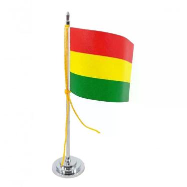 Imagem de Mini Bandeira De Mesa Bolívia 15 Cm Poliéster