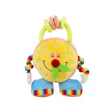 Imagem de Relógio Pelúcia 24 Cm Altura Multicolor Com Pernas E Mãos