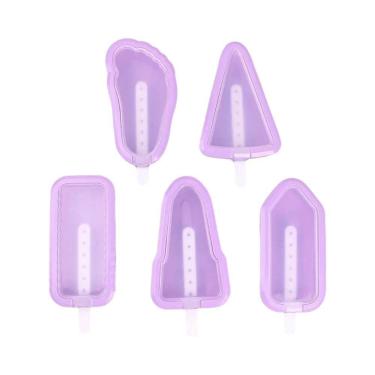 Imagem de Conjunto De Moldes De Silicone Para Sorvete De Verão 5PCS Vários Forma