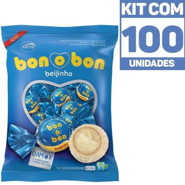 Imagem de 2x Pacote Bombom Bonobon Arcor Recheio Sabores Chocolate Sobremesa, Be